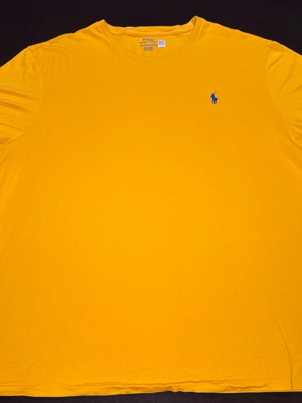 Polo by Ralph Lauren Mustard Yellow Crewneck Tee with Blue Pony